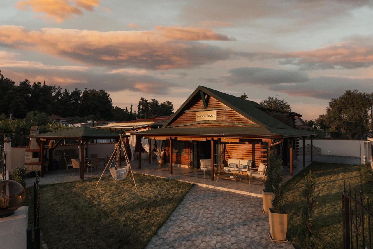 Wood House "Private Spa" Vergia Buitenkant foto